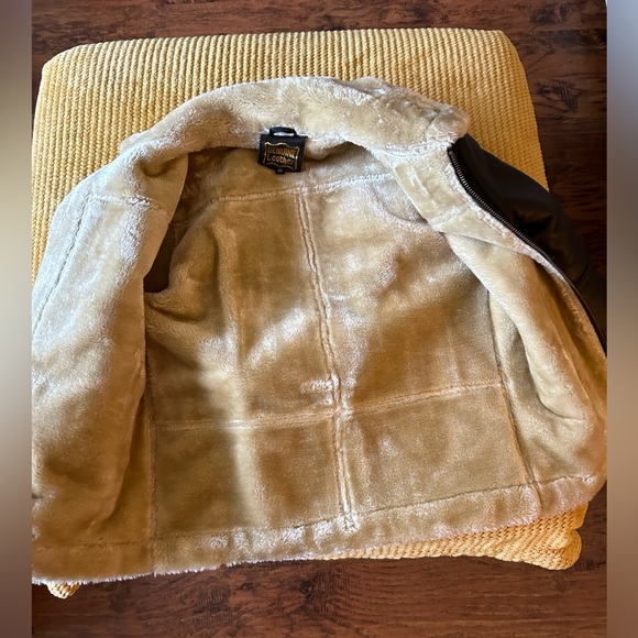 Genuine leather Sherling coat - Picture 3 of 5